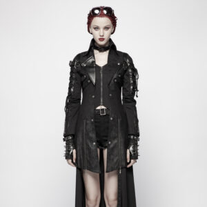 PUNKRAVE Faux Leather Coat - Women