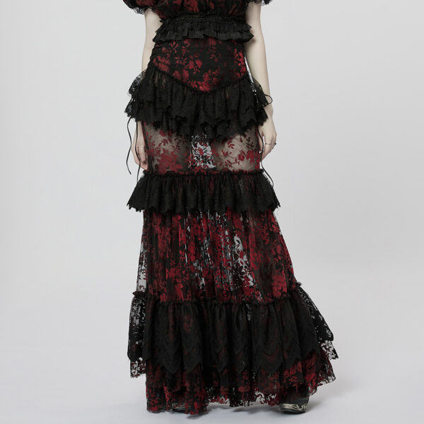 Gothic Lace Flocking Skirt - Image 11