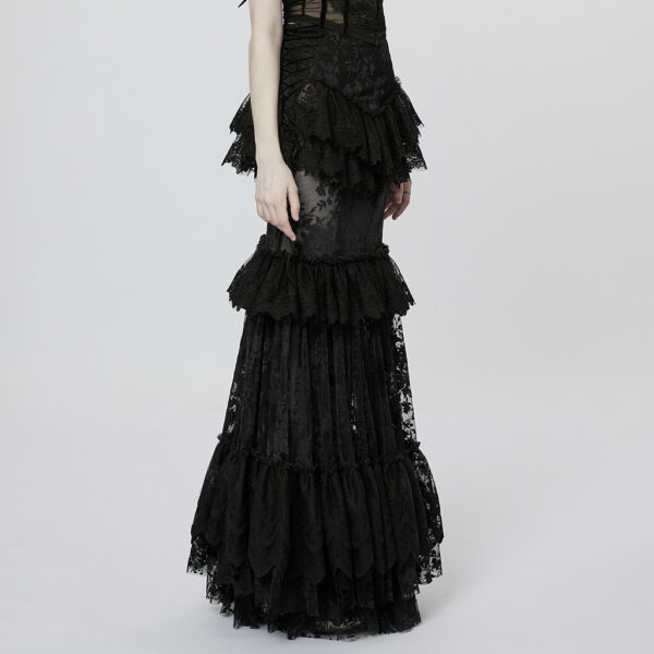 Gothic Lace Flocking Skirt - Image 2