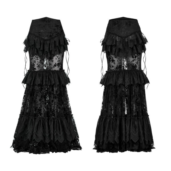 Gothic Lace Flocking Skirt - Image 5