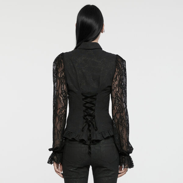 Gothic Lace Balloon Sleeve Shirt - Image 3