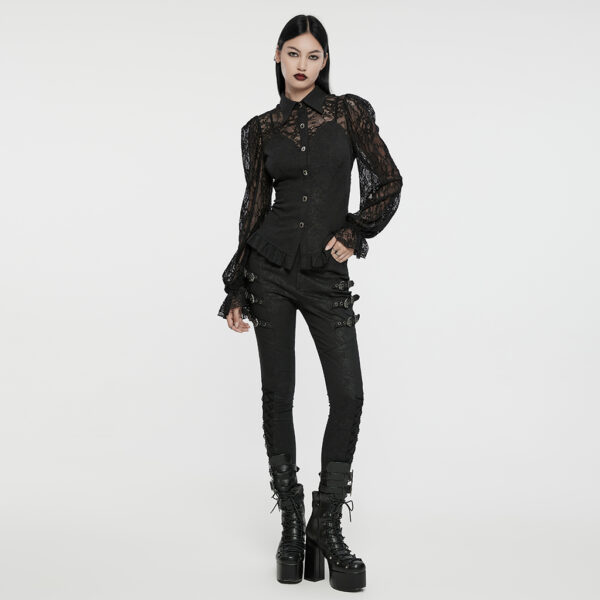 Gothic Lace Balloon Sleeve Shirt - Image 4