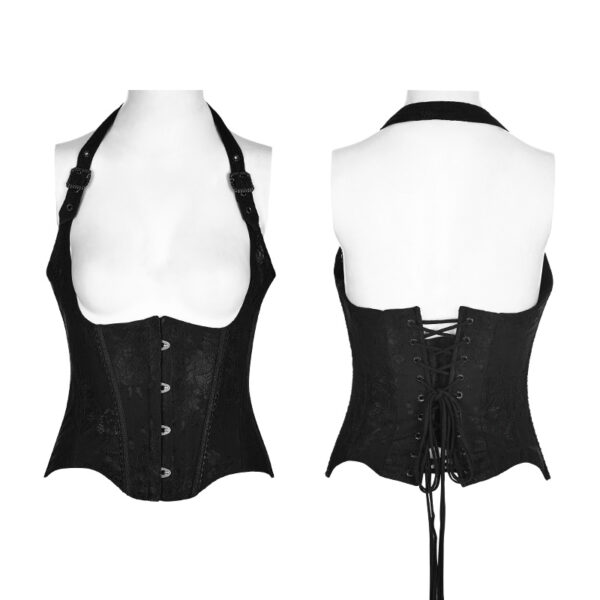 Punk Rave Lace Boned Goth Bustier Corset - Image 5