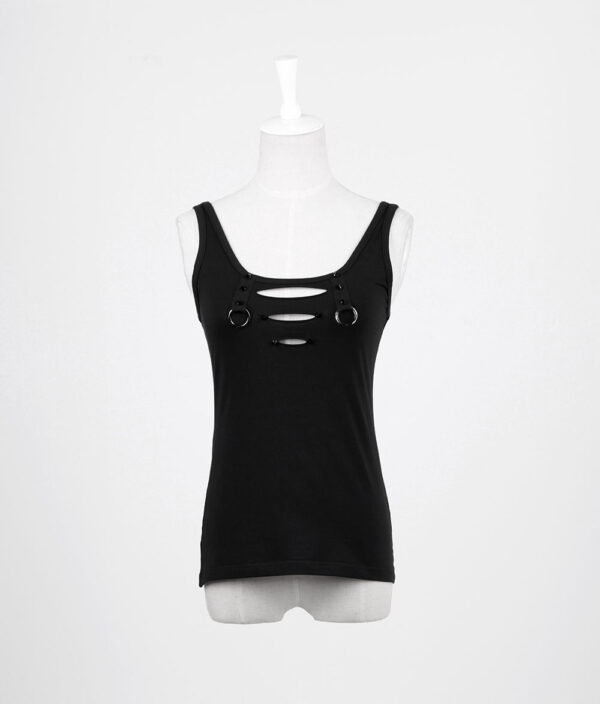 Sleeveless Black Punk T-Shirt - Image 4