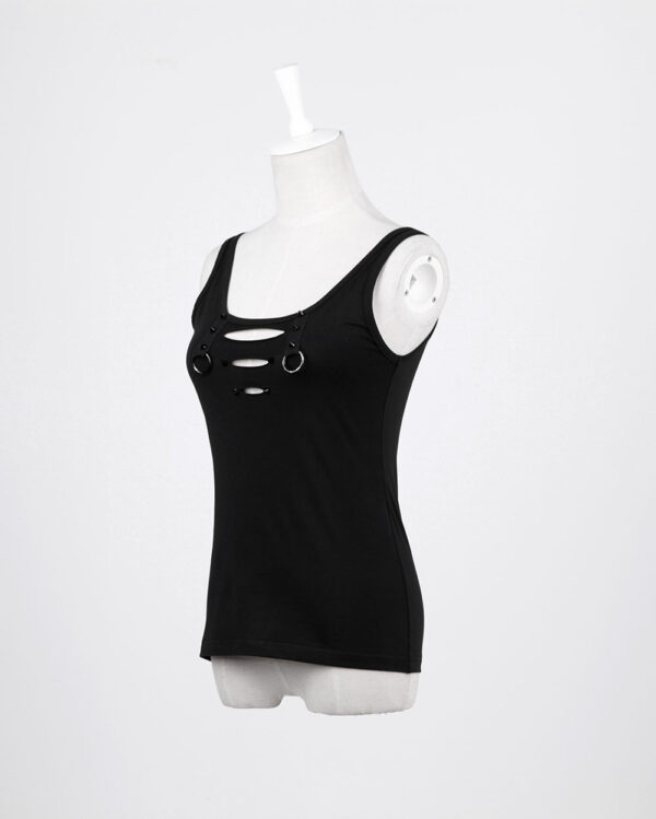 Sleeveless Black Punk T-Shirt - Image 5