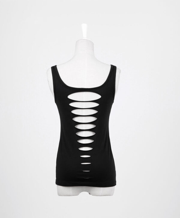 Sleeveless Black Punk T-Shirt - Image 7