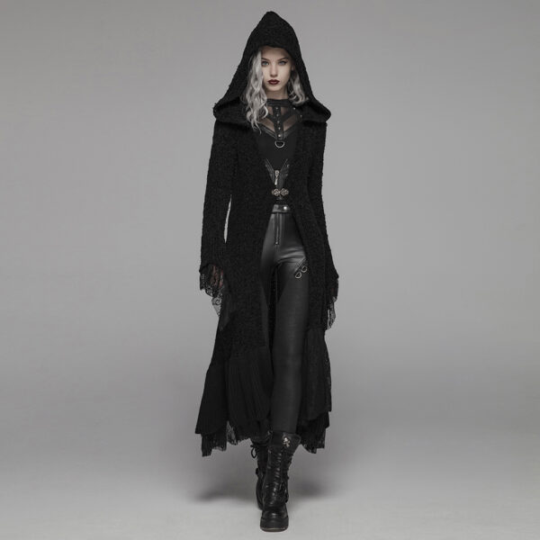 Gothic Thickened Woolen Cardigan - Image 4