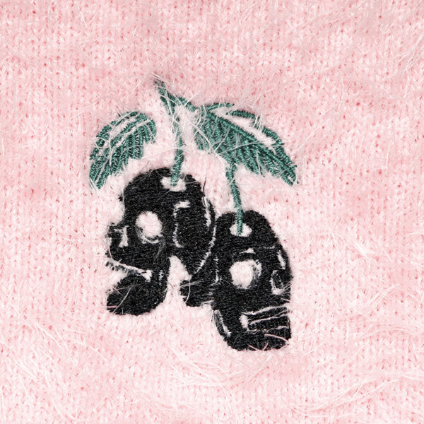 Punk Cherry Skull Crop Pink Sweater - Image 9