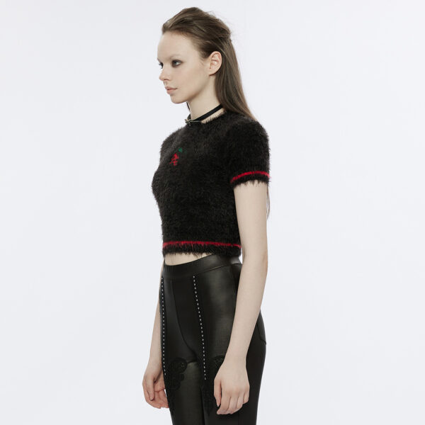 Punk Cherry Skull Crop Sweater - Image 2