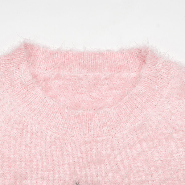 Punk Cherry Skull Crop Pink Sweater - Image 6