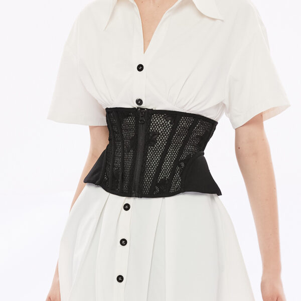 Palace Texture Silhouette Mesh Corset - Image 2