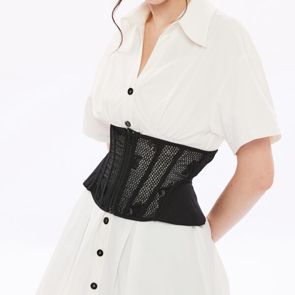 Palace Texture Silhouette Mesh Corset - Image 3