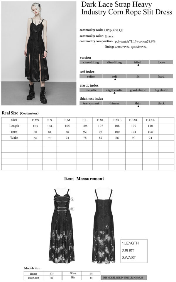 Goth Black Lace Slip Dress - Image 10