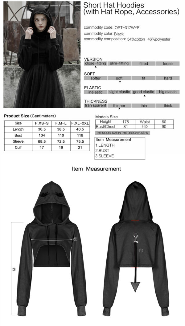 Punk Rave Short Hat Hoodie - Image 10