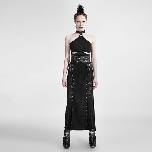 Punk Rave Woman High Waist Long Skirt - Image 4