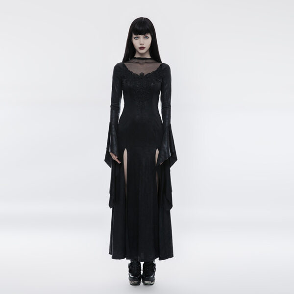 Gothic Split Long Dress - Image 4