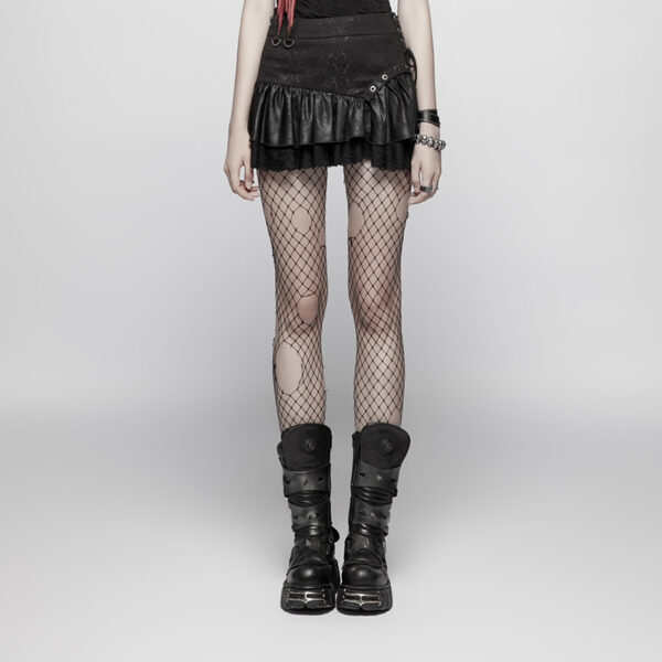 Steam Punk Black Mini Skirt