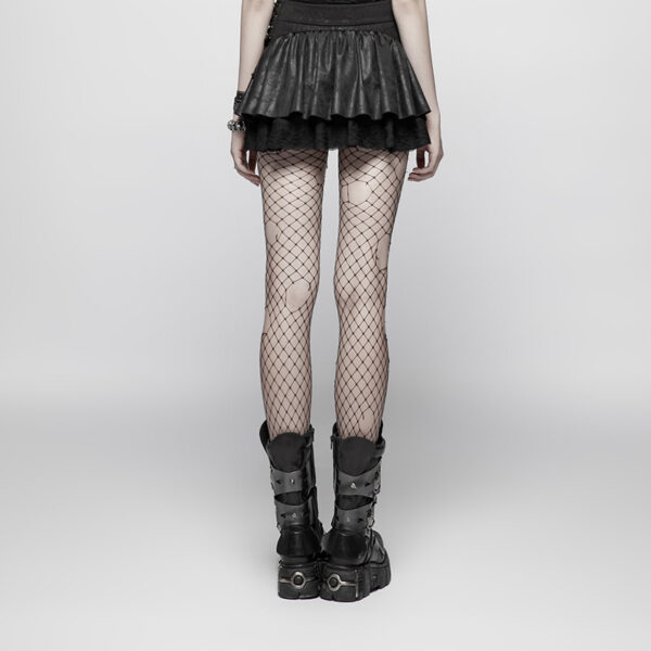 Steam Punk Black Mini Skirt - Image 3