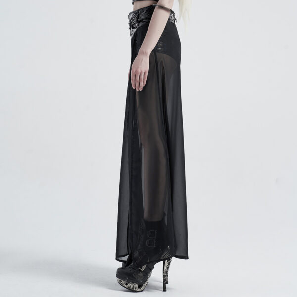 Punk Two-Pieces Chiffon Half Skirt - Image 2