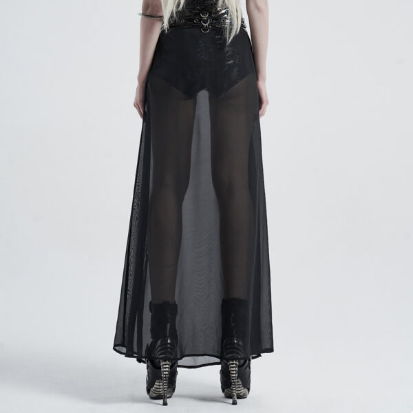 Punk Two-Pieces Chiffon Half Skirt - Image 3