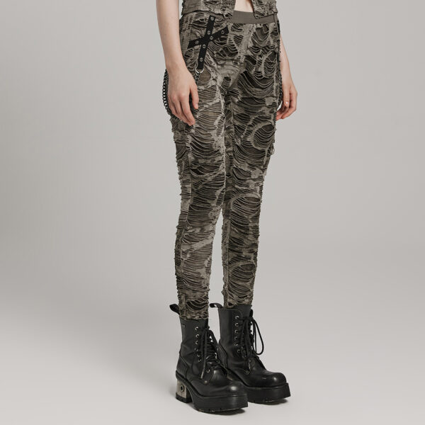 Decayed Style Design Punk Trousers - Image 2