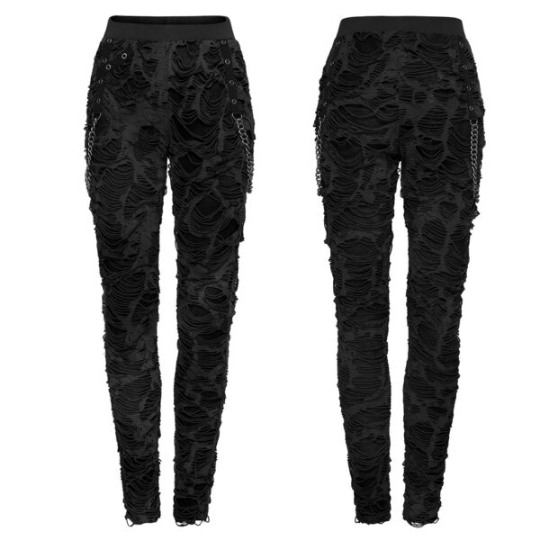 Decayed Style Design Punk Black Trousers - Image 5