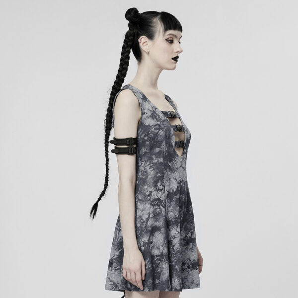 Cyberpunk Tie-Dyed Sleeveless Dress - Image 2