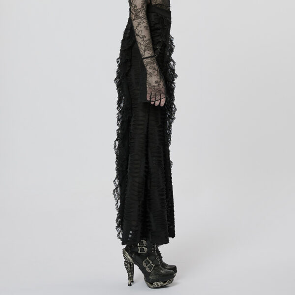 Gothic Perspective Ruffle Fishtail Skirt - Image 2