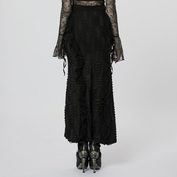 Gothic Perspective Ruffle Fishtail Skirt - Image 3