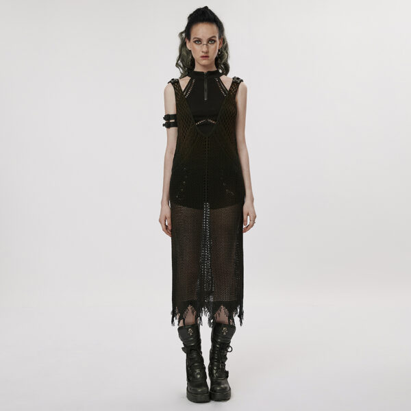 Post-Apocalyptic Tec Wear Style Knitted Dress