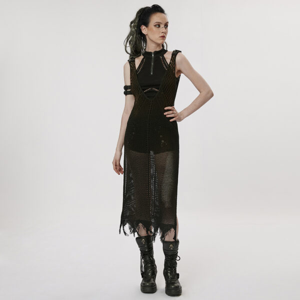 Post-Apocalyptic Tec Wear Style Knitted Dress - Image 4