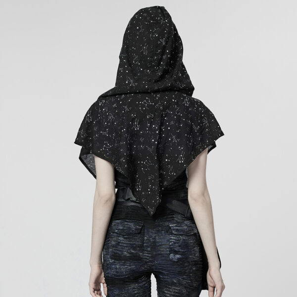 Starry Print Hooded Scarf - Image 3