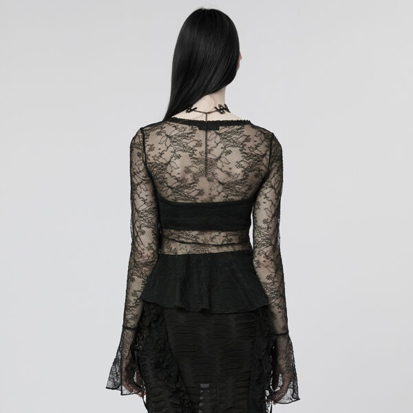 Gothic Light Lace Perspective T-Shirt - Image 3