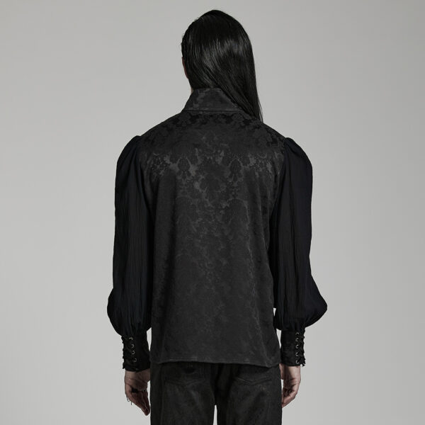 Gothic Lantern Sleeve Stand Collar Shirt - Image 3