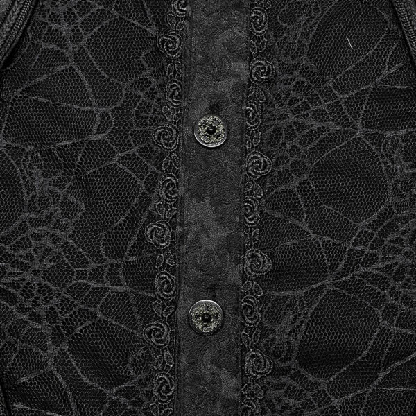 Gothic Lantern Sleeve Stand Collar Shirt - Image 6