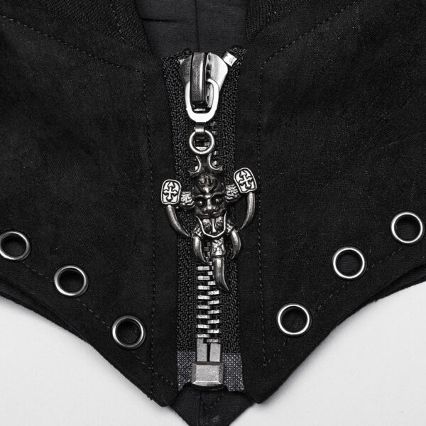 Punk Sharp Spikes Textured Short Jacket - Image 7