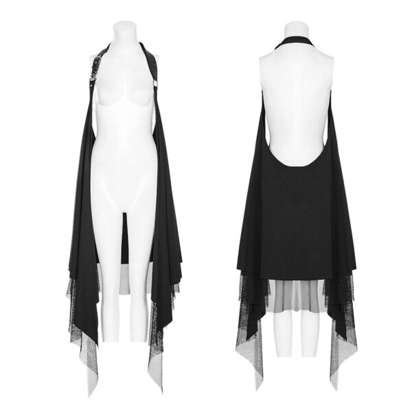 Punk Rave Long Loose Mesh Vest - Image 5