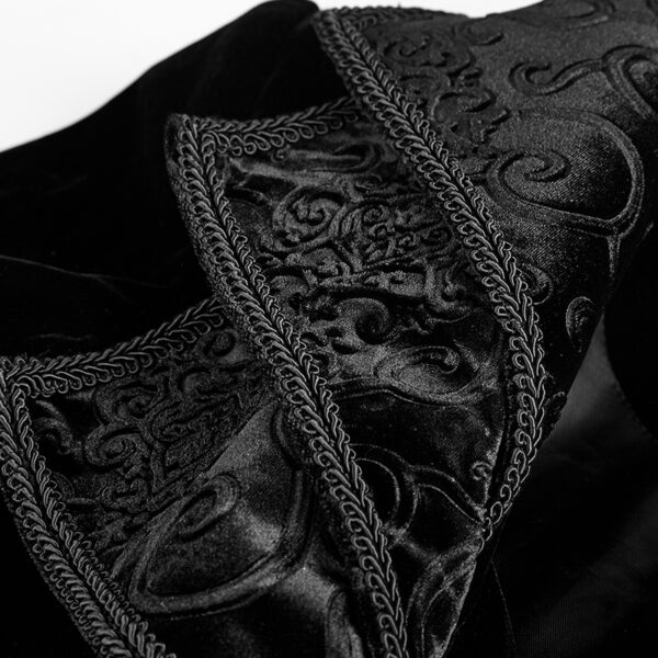 Gothic Elegant Lace Velvet Long Dress Coat - Image 6