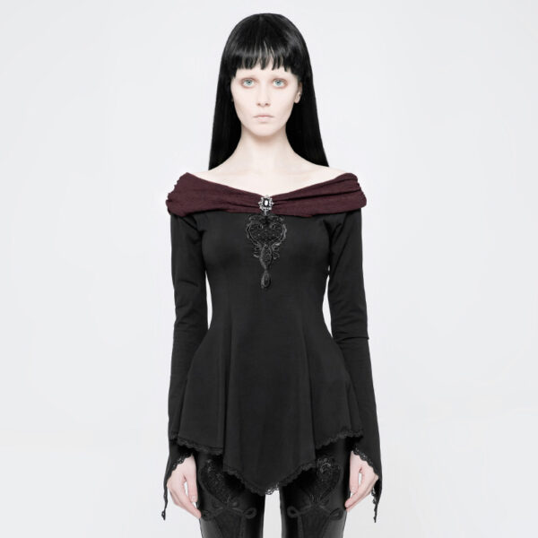 PUNK RAVE Gothic Gorgeous Long Sleeve Blouse