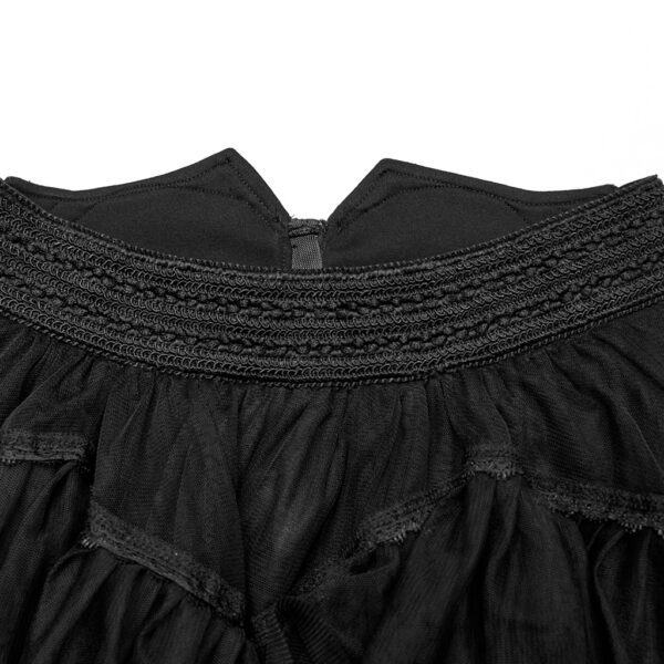 Lolita Ruffed Layered Tulle Splicing Punk Skirt - Image 8