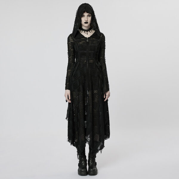 PUNK RAVE Gothic Irregular Design Dress Coat