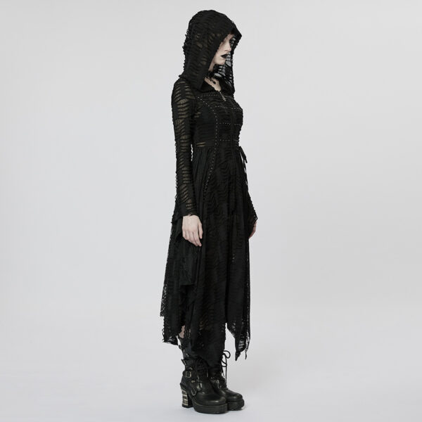 PUNK RAVE Gothic Irregular Design Dress Coat - Image 3