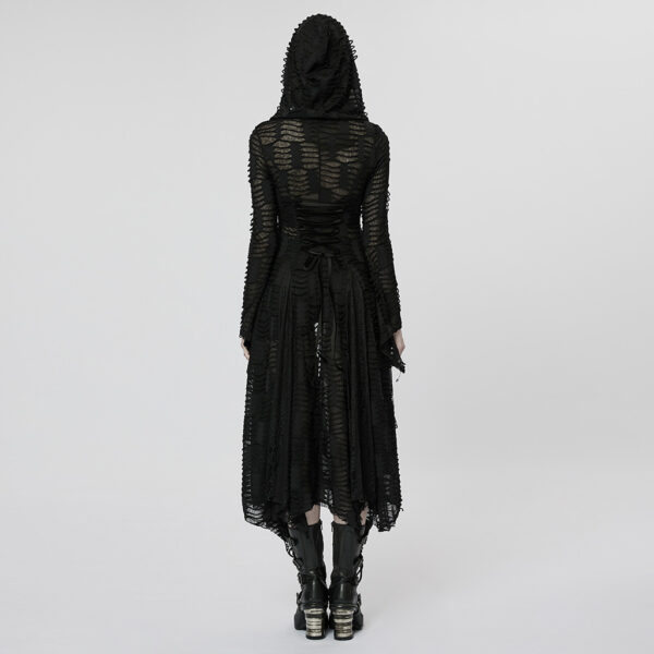 PUNK RAVE Gothic Irregular Design Dress Coat - Image 4