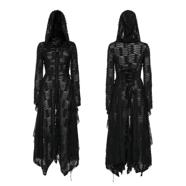 PUNK RAVE Gothic Irregular Design Dress Coat - Image 5