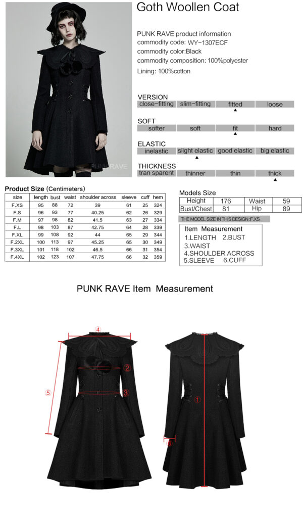 Punk Rave Gothic Coat - Image 9