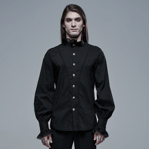 Goth Aristocratic Black Shirt