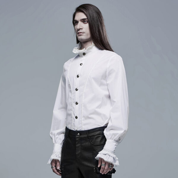 Goth Aristocratic White Shirt - Image 2