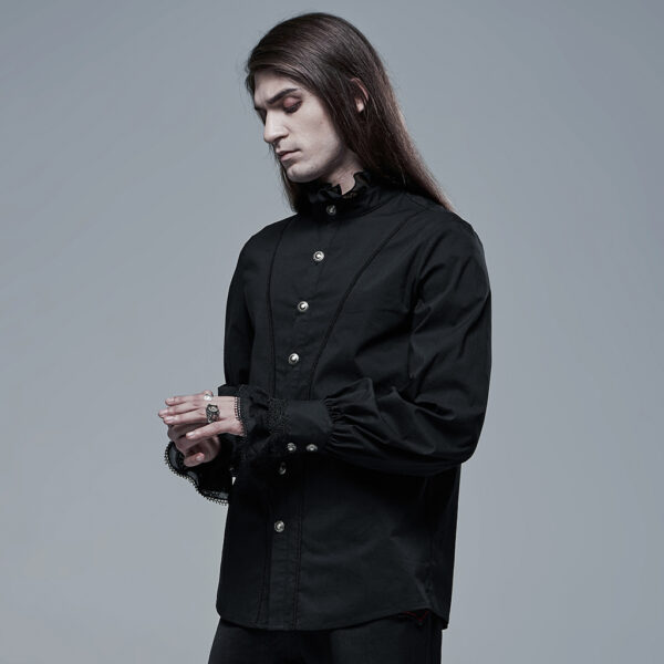 Goth Aristocratic Black Shirt - Image 2