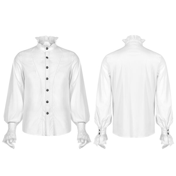 Goth Aristocratic White Shirt - Image 5