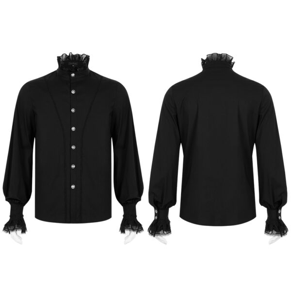 Goth Aristocratic Black Shirt - Image 5